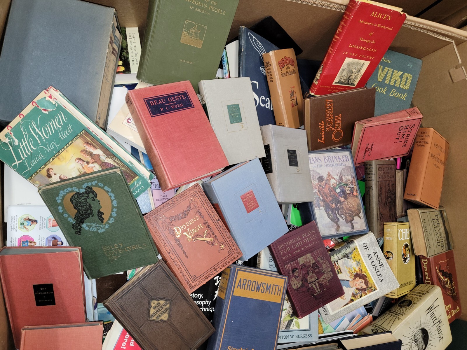 Lot of 10 Antique Collectible Vintage Old Rare Hard To Find Books *MIX UNSORTED*