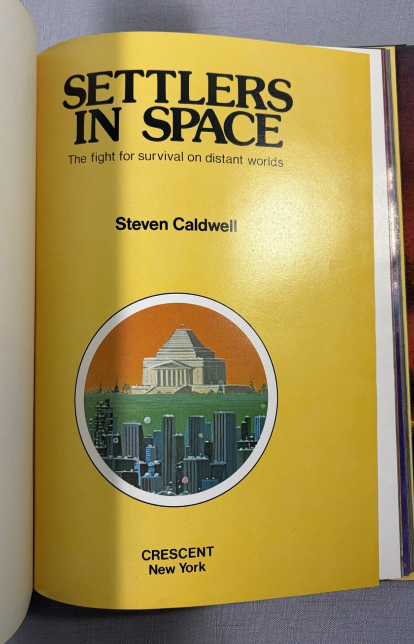 Settlers in Space by Steven Caldwell 1980 First English Edition Hardcover Sci-Fi