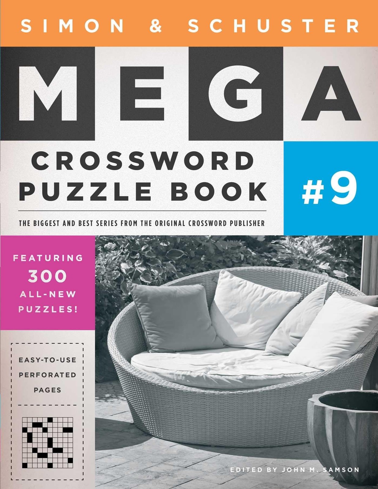 Simon & Schuster Mega Crossword Puzzle Book #9 – paperback Samson, John M.