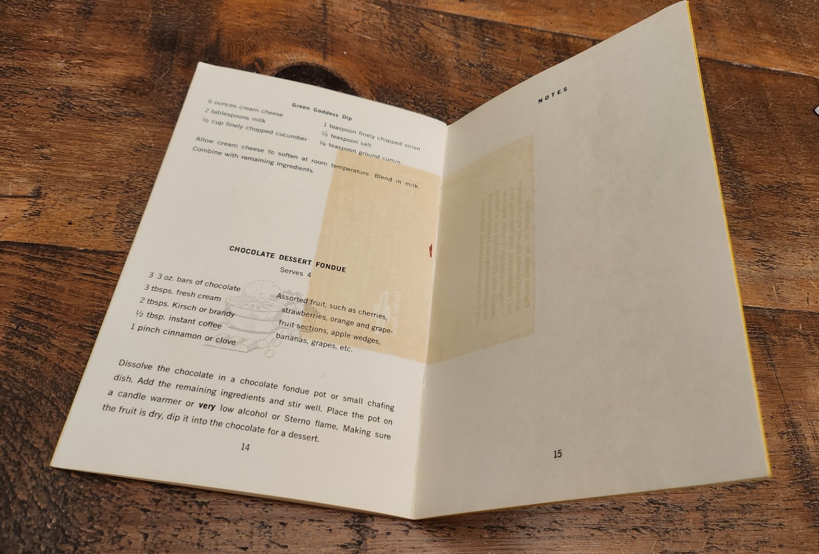 Fondue Cook-In 1968 Potpourri Press Rebecca Crutchfield Booklet Pamphlet 16 Page