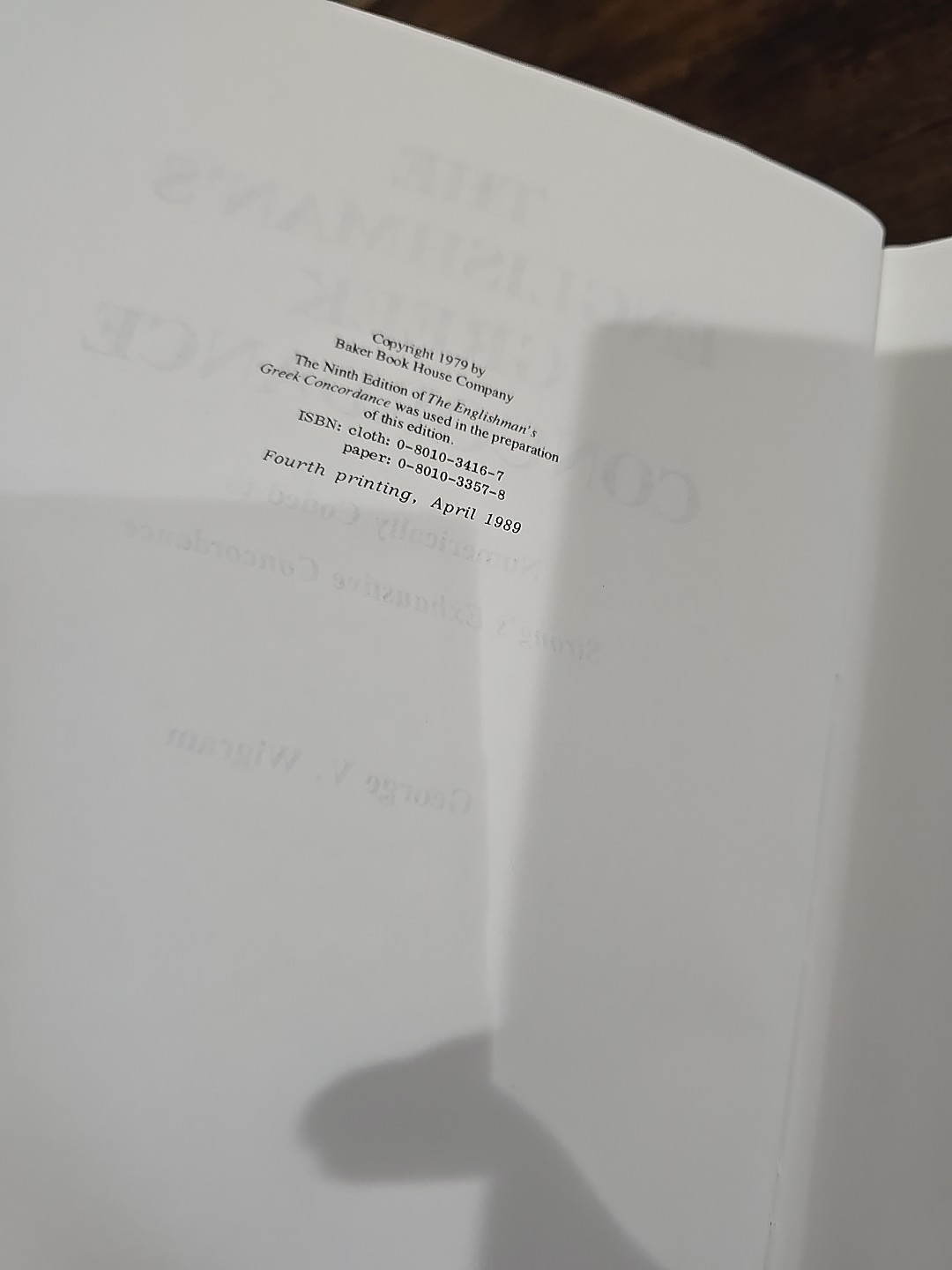 Wigram Englishman’s Greek Concordance of the New Testament Strong’s, Mott Media