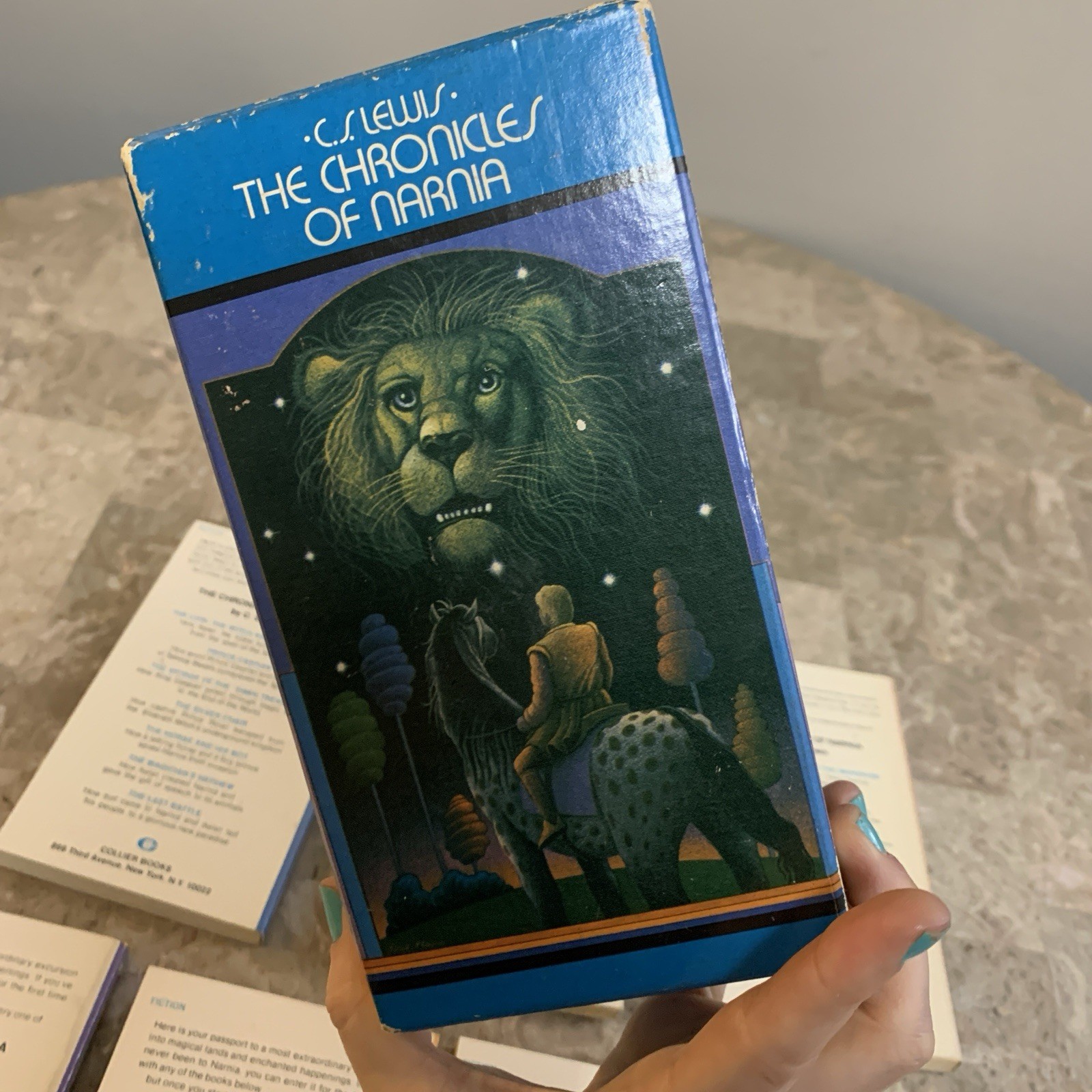 Chronicles of Narnia Box Set 1976 Collier Edition Books Vintage 7 PB Collection!