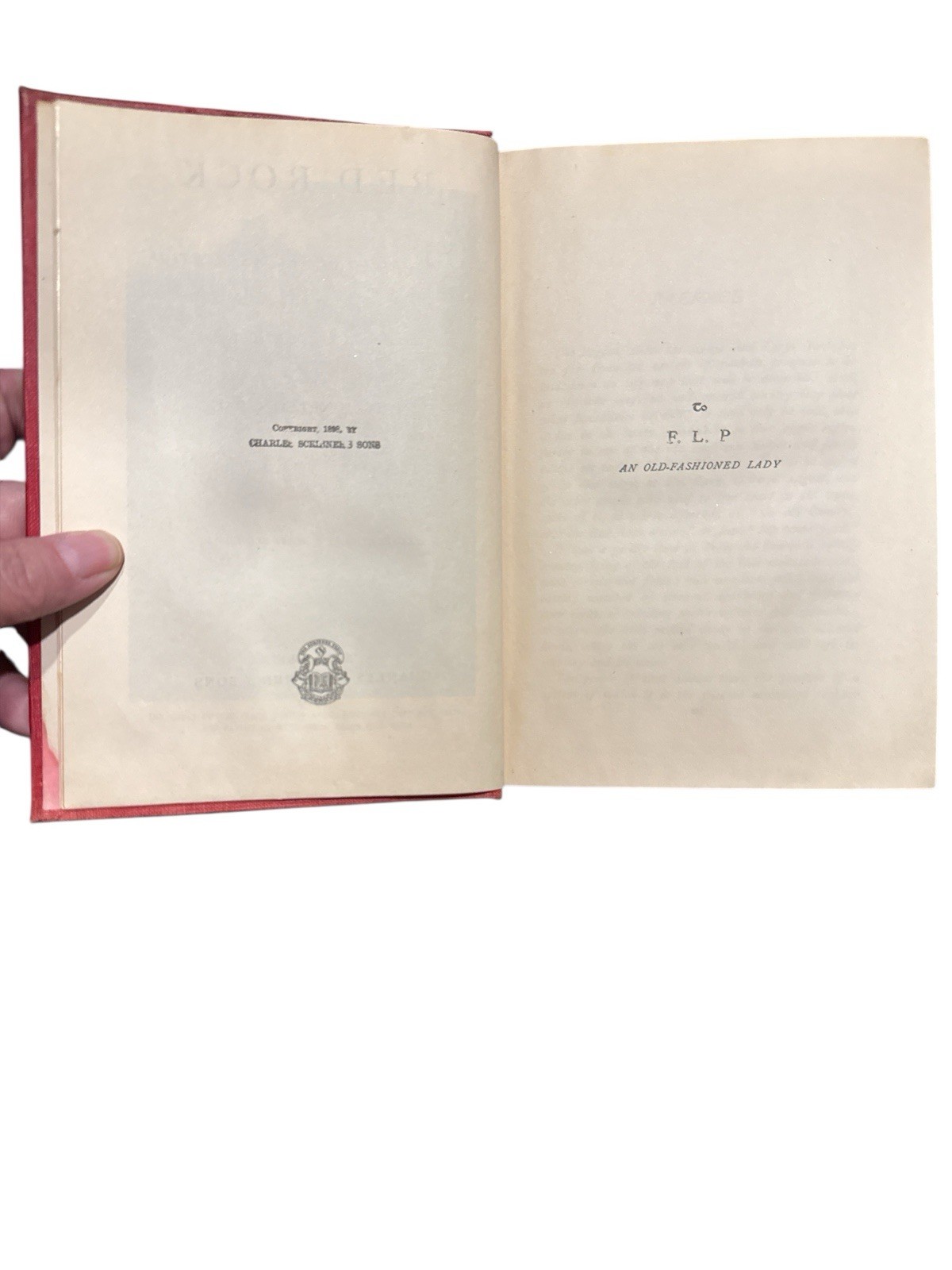 Red Rock: A Chronicle of Reconstruction – Thomas Nelson Page 1909 Scribner’s HC
