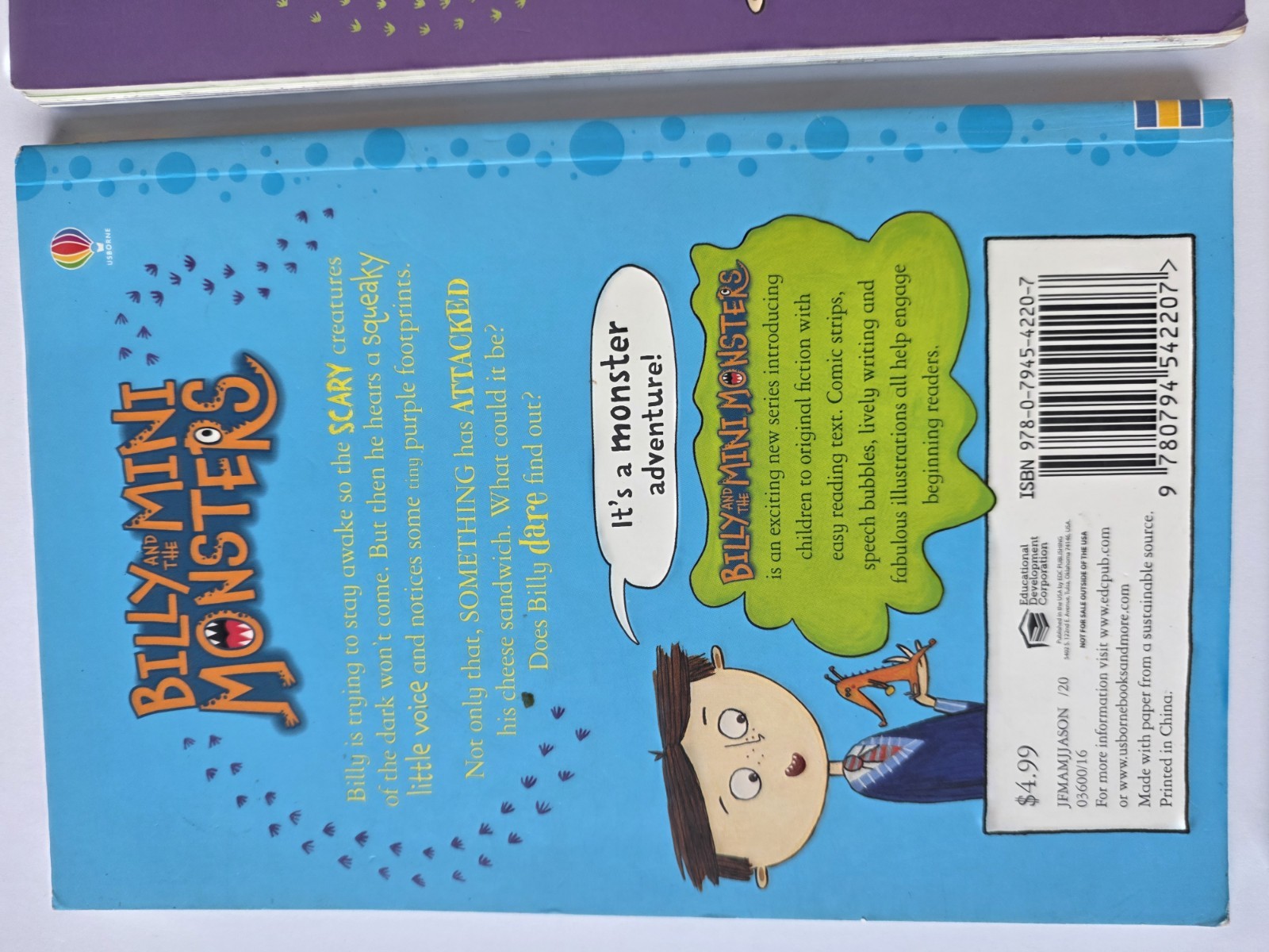 Usborne Billy And The Mini Monsters Books by Zanna Davidson- Lot of 9 VGC PB