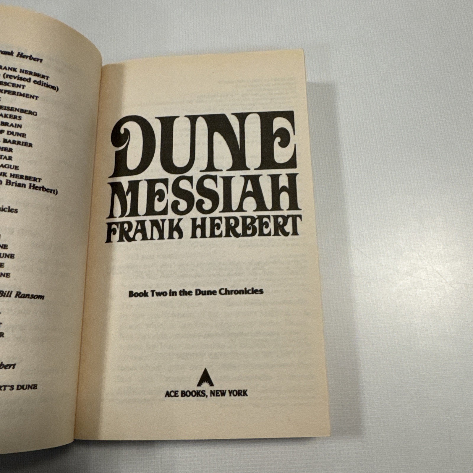 Complete DUNE Original Ace Series By Frank Herbert Books #1-6 Lot Paperback Set