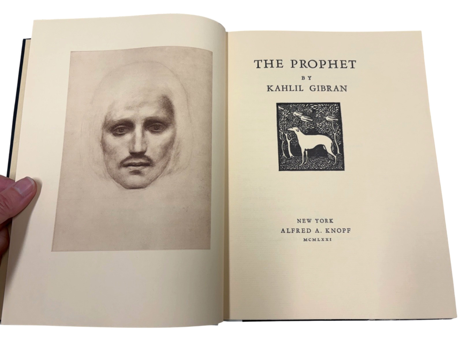 The Prophet Kahlil Gibran 1971 Borzoi Knopf Hardcover Slipcase Illustrated VG