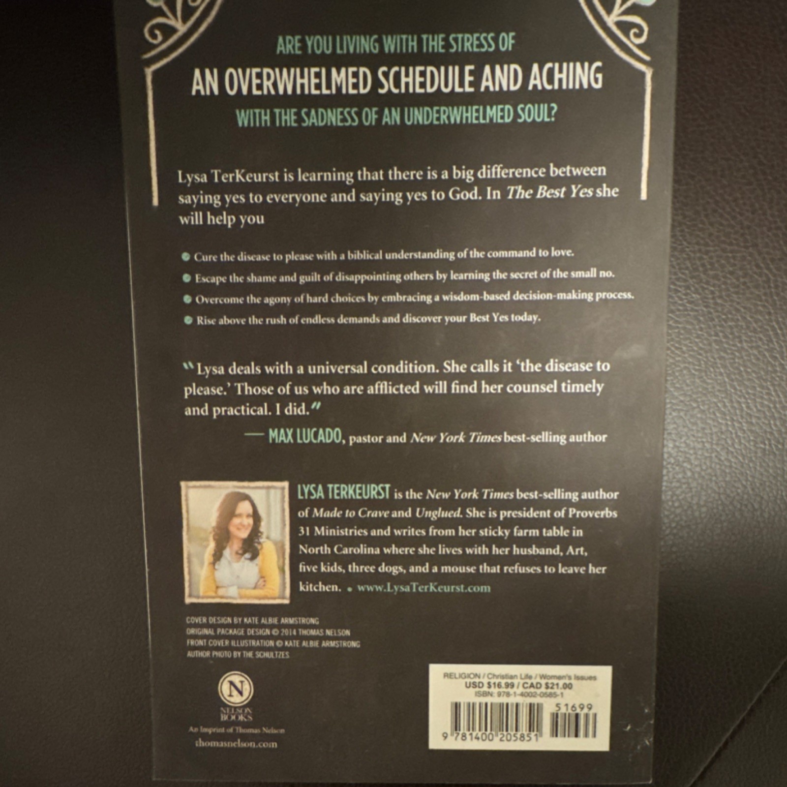 The Best Yes by Lysa TerKeurst, Thomas Nelson, Trade Paperback, 2014