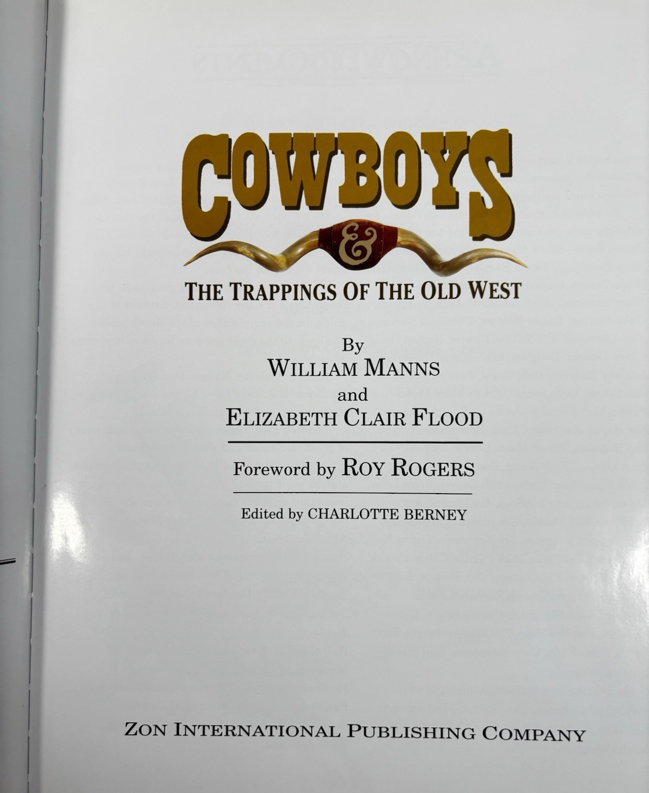 Cowboys & Trappings of the Old West HCDJ Book Illustrated Roy Rogers Manns Photo