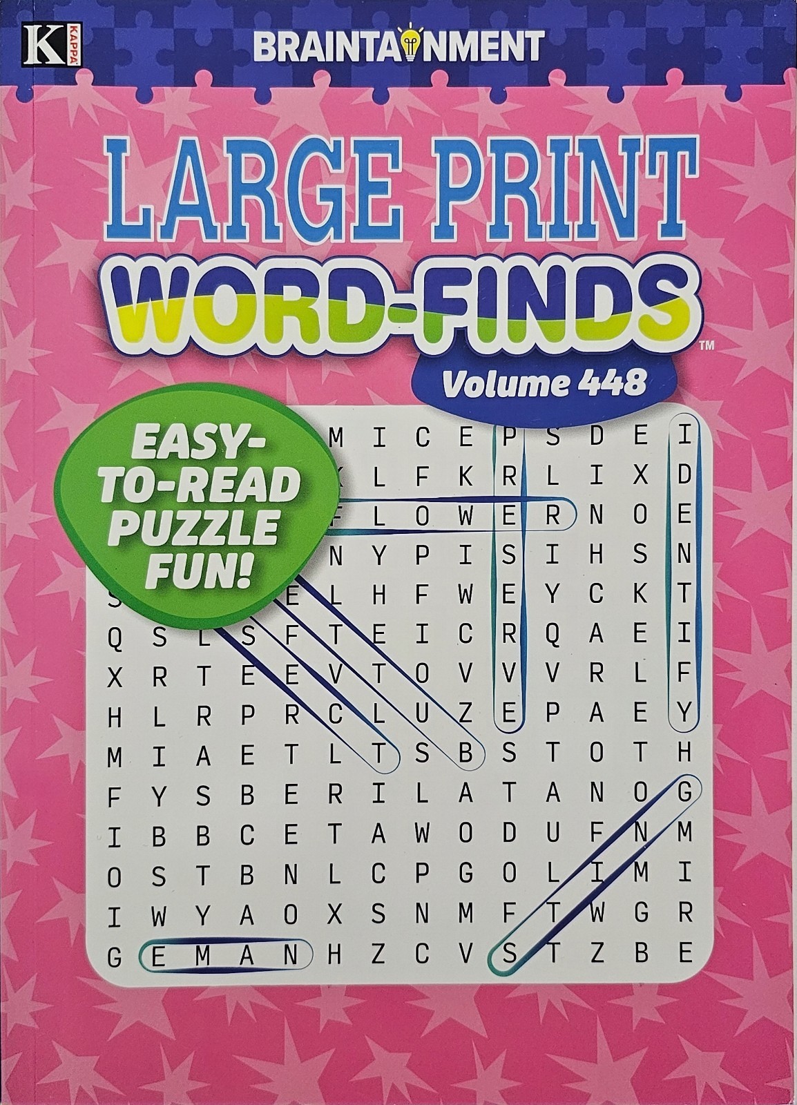4 Large Print Word-Finds Puzzle Books Kappa Games Vol #447-450 ~ Search,Hunt