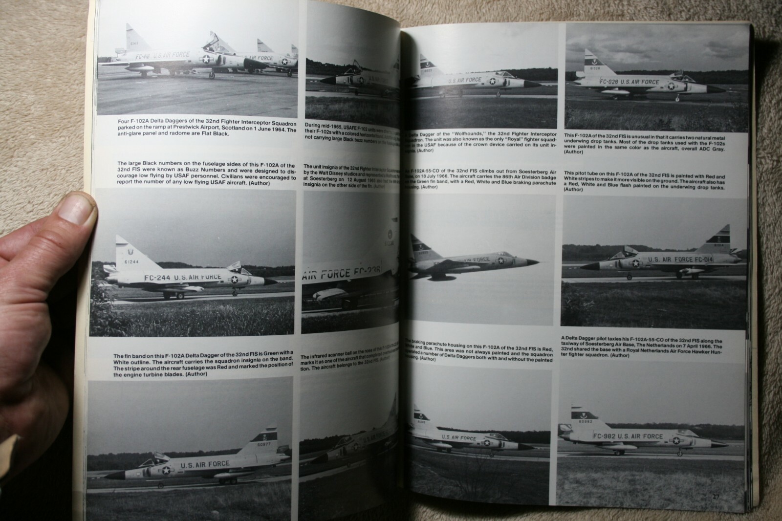 F-102 Delta Dagger in Europe Squadron Signal Book 6050 Very Good Condition