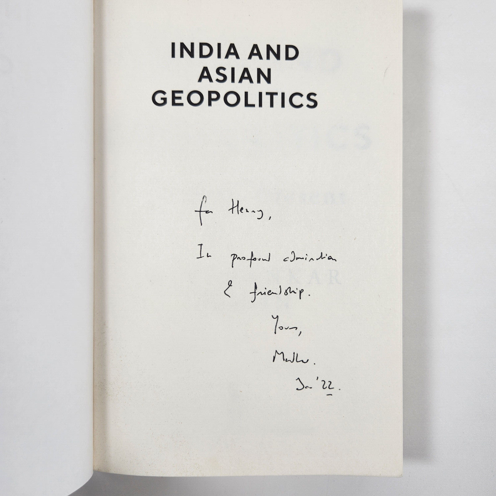 Indian and Asian Geopolitics Past Present Menon 2021 HC DJ India Foreign Policy
