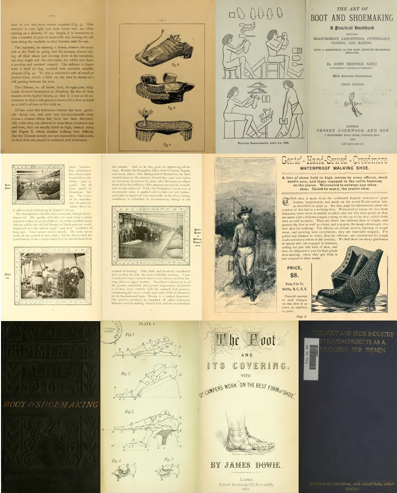 68 Old Books on Boots Shoes Shoemaking Leather Pattern Craft Style on DVD