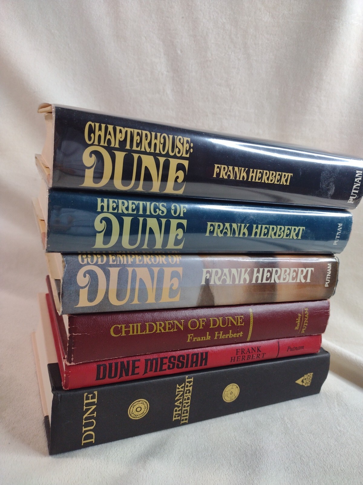DUNE by Frank Herbert Complete Set of 6 Hardcover Mostly Putnam First Editions