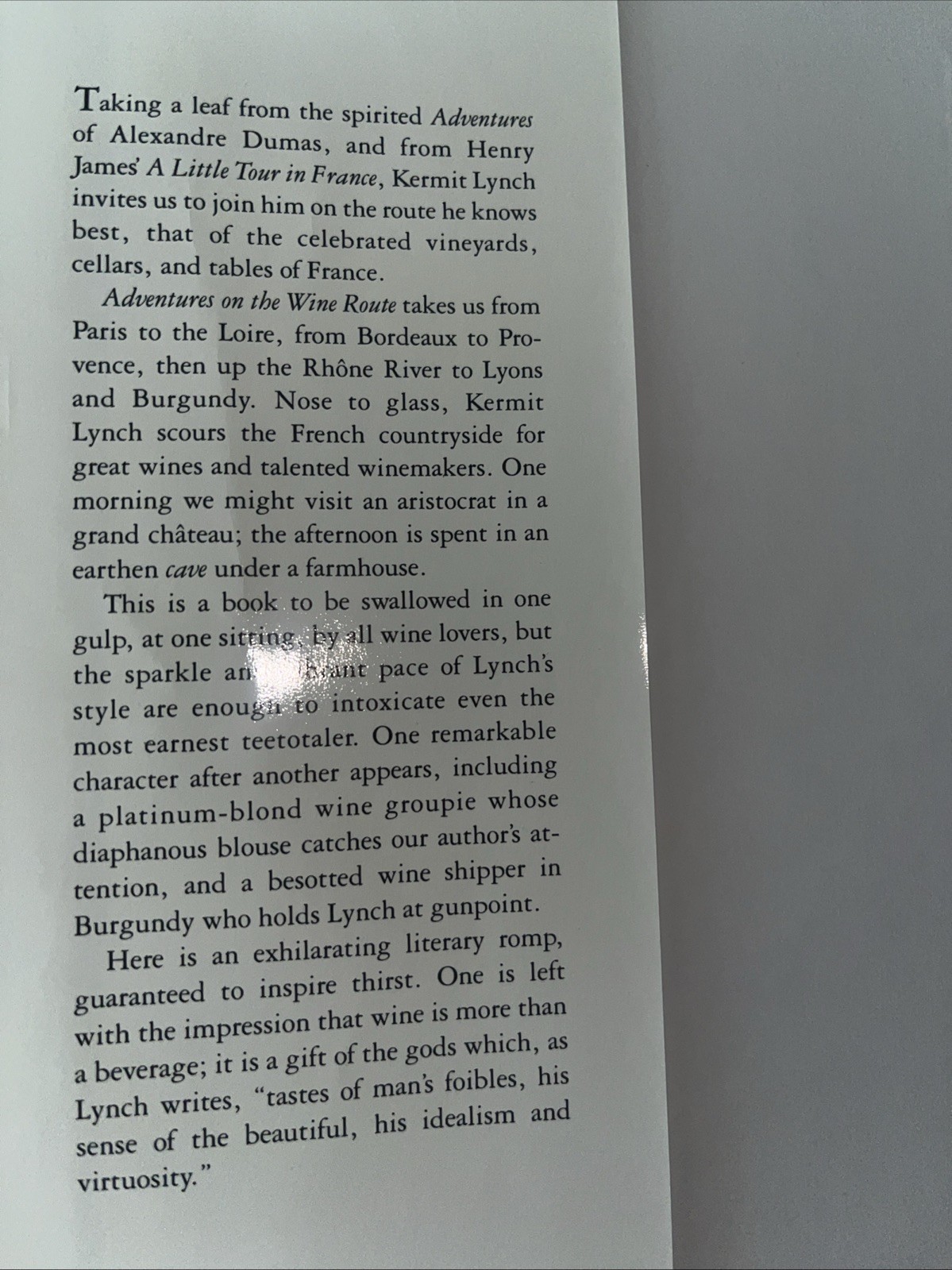 Adventures On The Wine Route A Wine, Buyers Tour Of France, Kermit Lynch, 1988