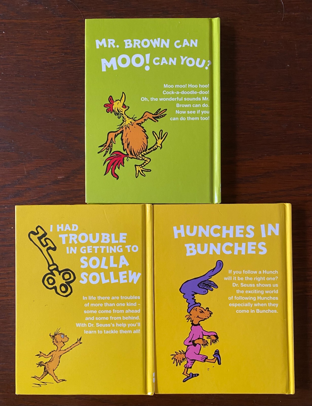 3 Dr. Seuss 2008 UK mini books Rare 4 1/2 x 6 1/4 ” Free Shipping