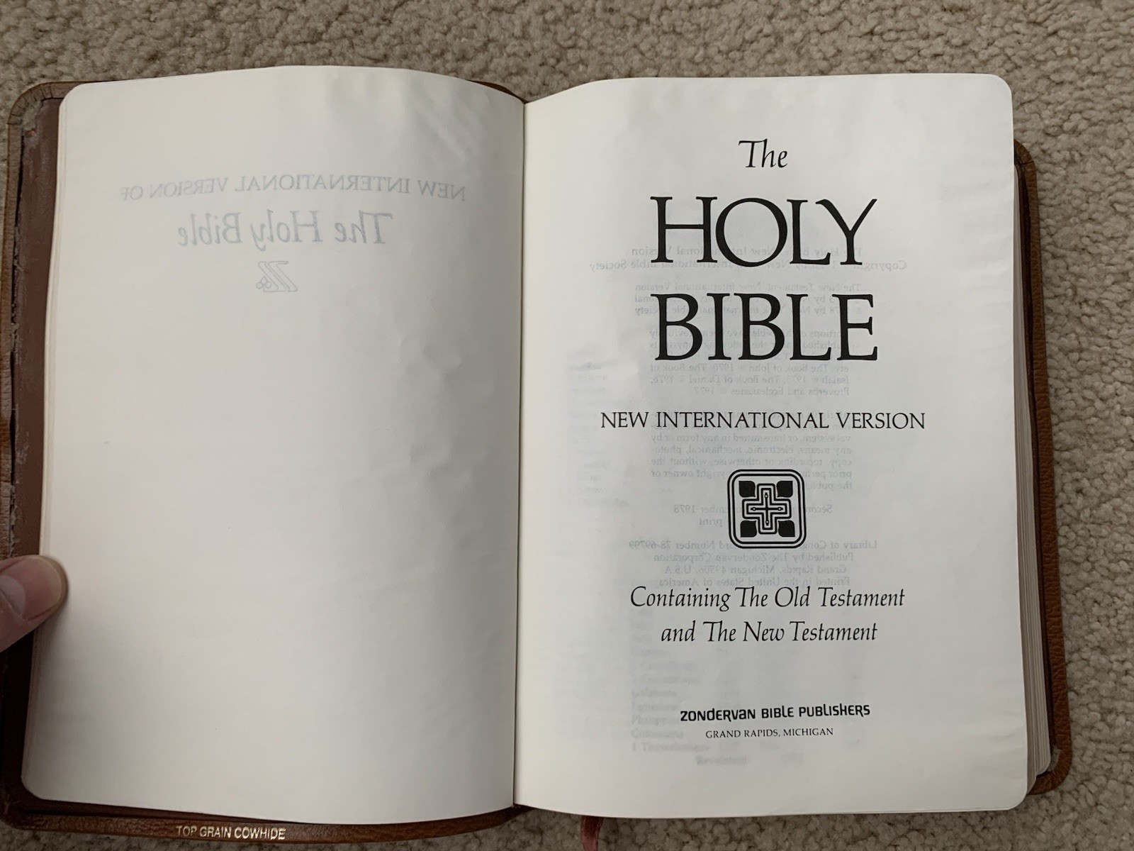 Holy Bible – New International Version Top Grain Cowhide 1978 NIV Cowhide