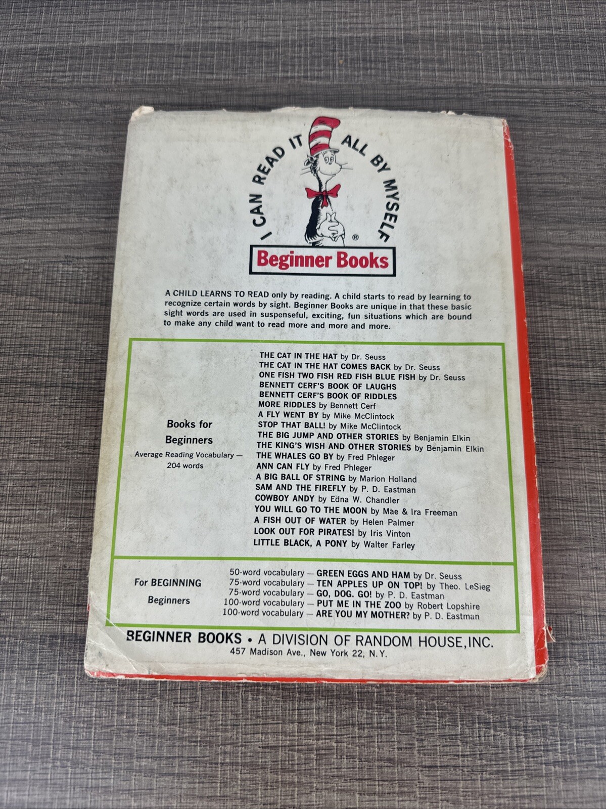 Dr. Seuss Green Eggs and Ham 1960 First Edition 195/195 HBDJ RARE