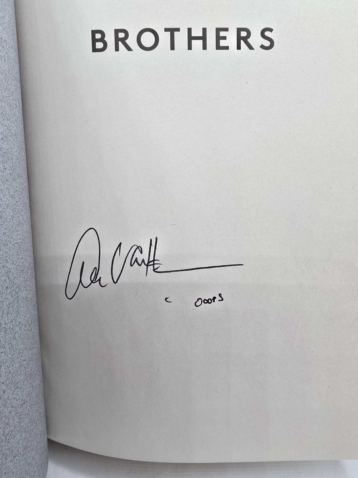 Alex Van Halen SIGNED BOOK Brothers FIRST EDITION Hardcover With Error Ooops