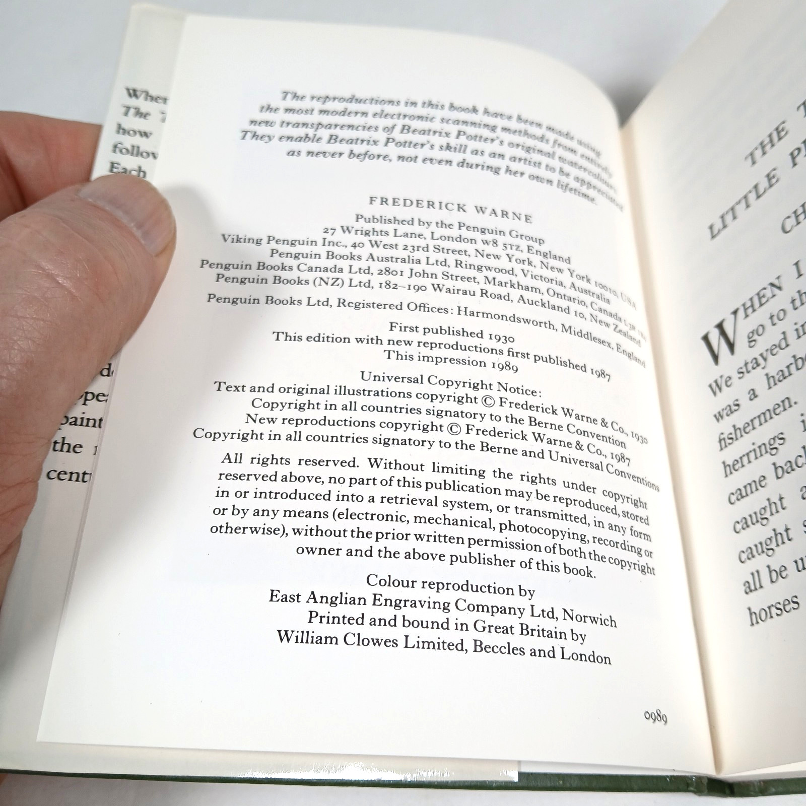 The Tale of Little Pig Robinson Beatrix Potter Original Authorized Edition 1989