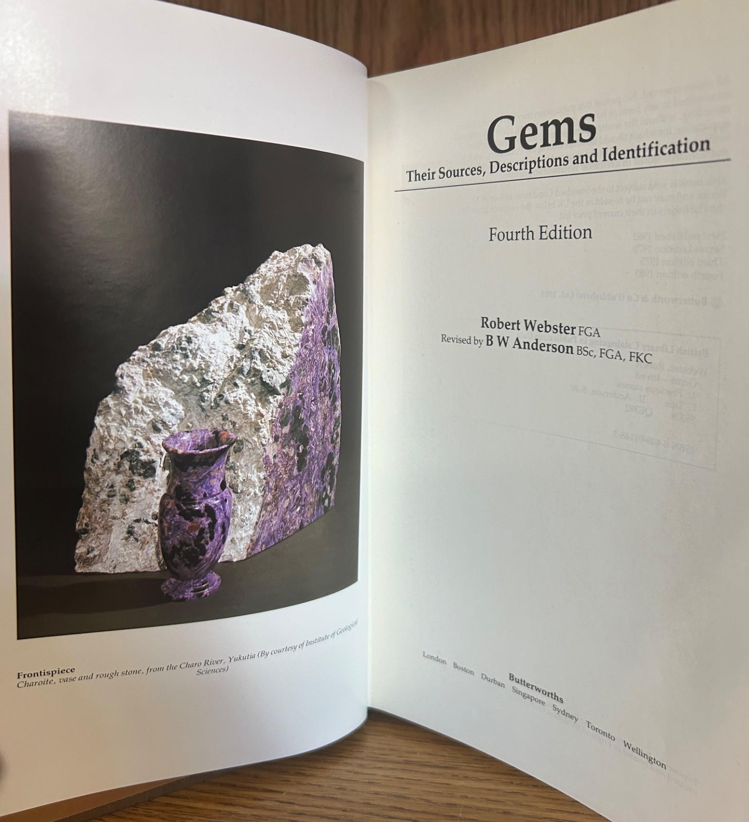 Gems: Their sources, descriptions, and identification Hardcover by R Webster