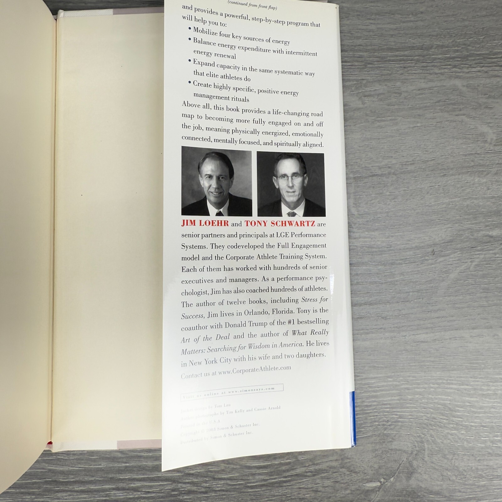 The Power of Full Engagement Jim Loehr & Tony Schwartz Managing Energy Book 2003