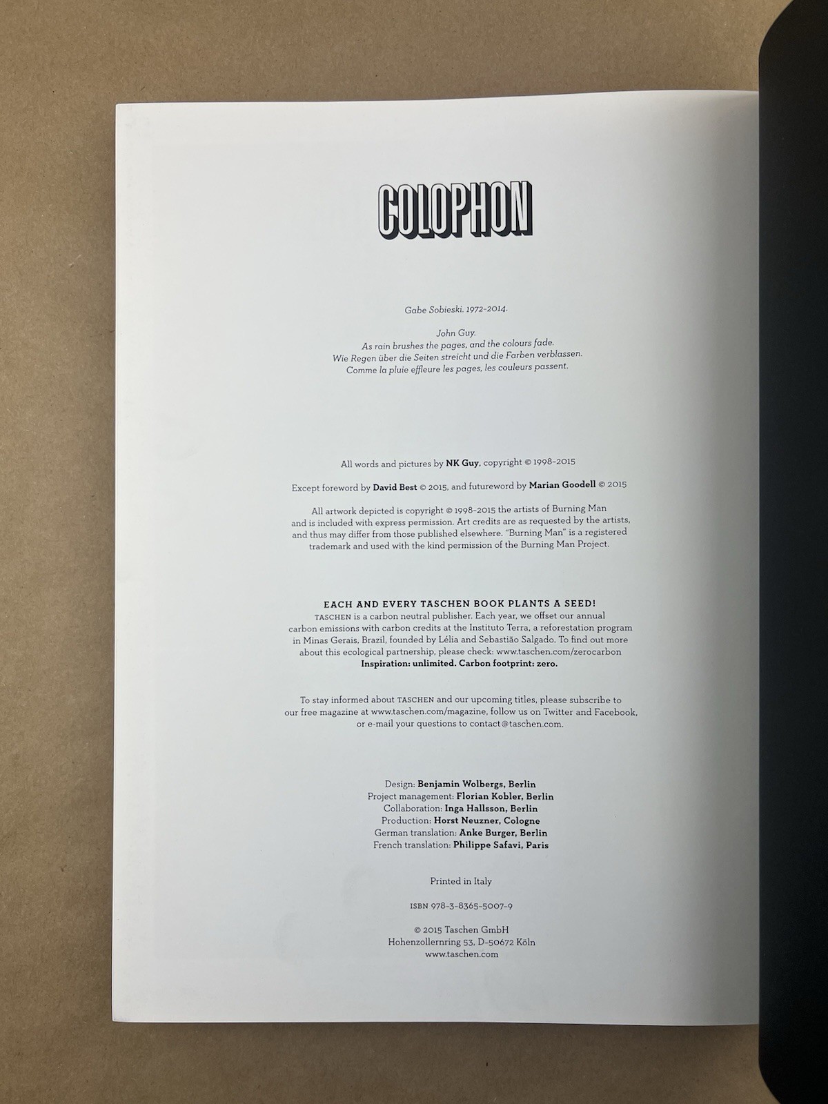 Art Of Burning Man; NK Guy, Taschen Books, 2015, Burning Man Festival, HC