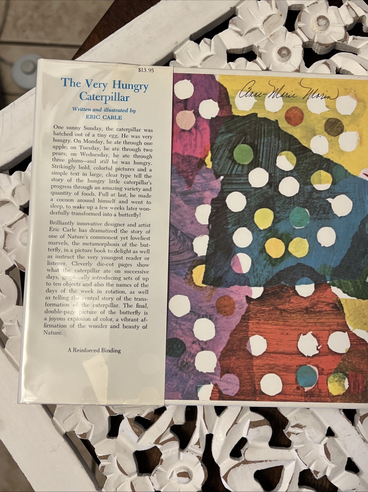Very Hungry Caterpillar Eric Carle First Philomel Edition Reinforced HCDJ 1981