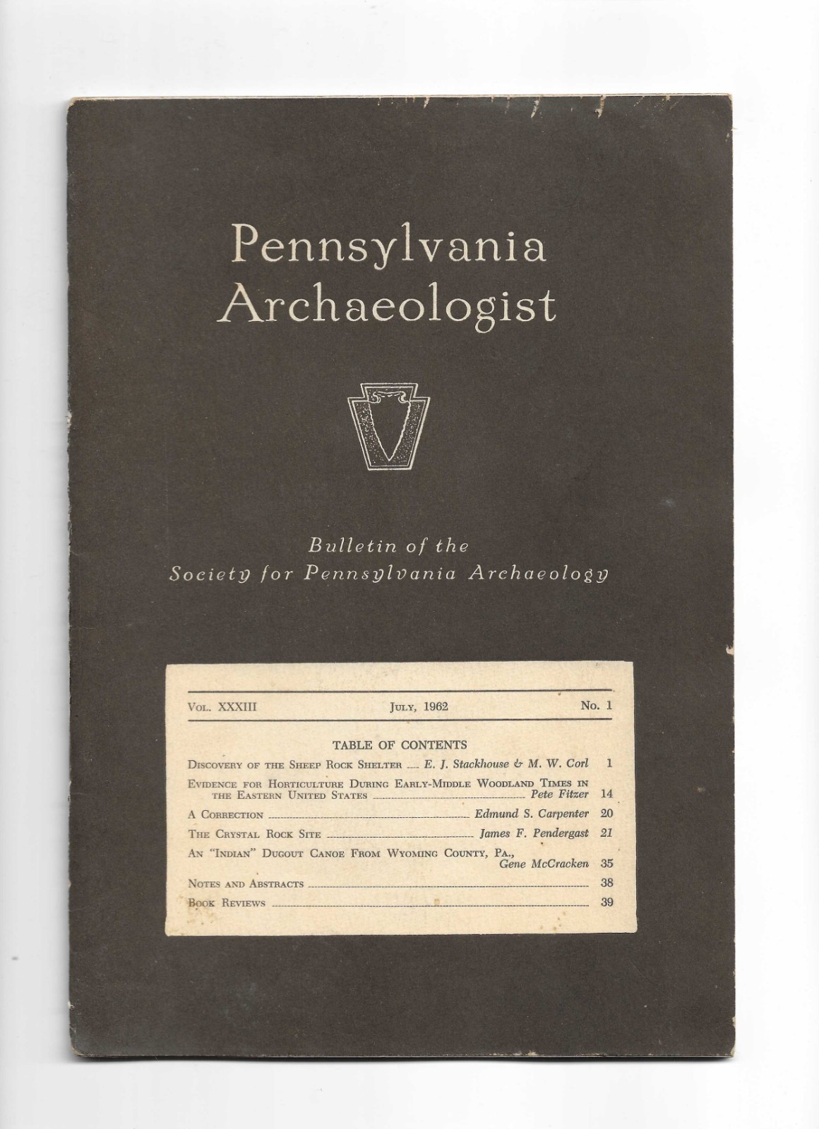 Pennsylvania Archaeologist July 1962