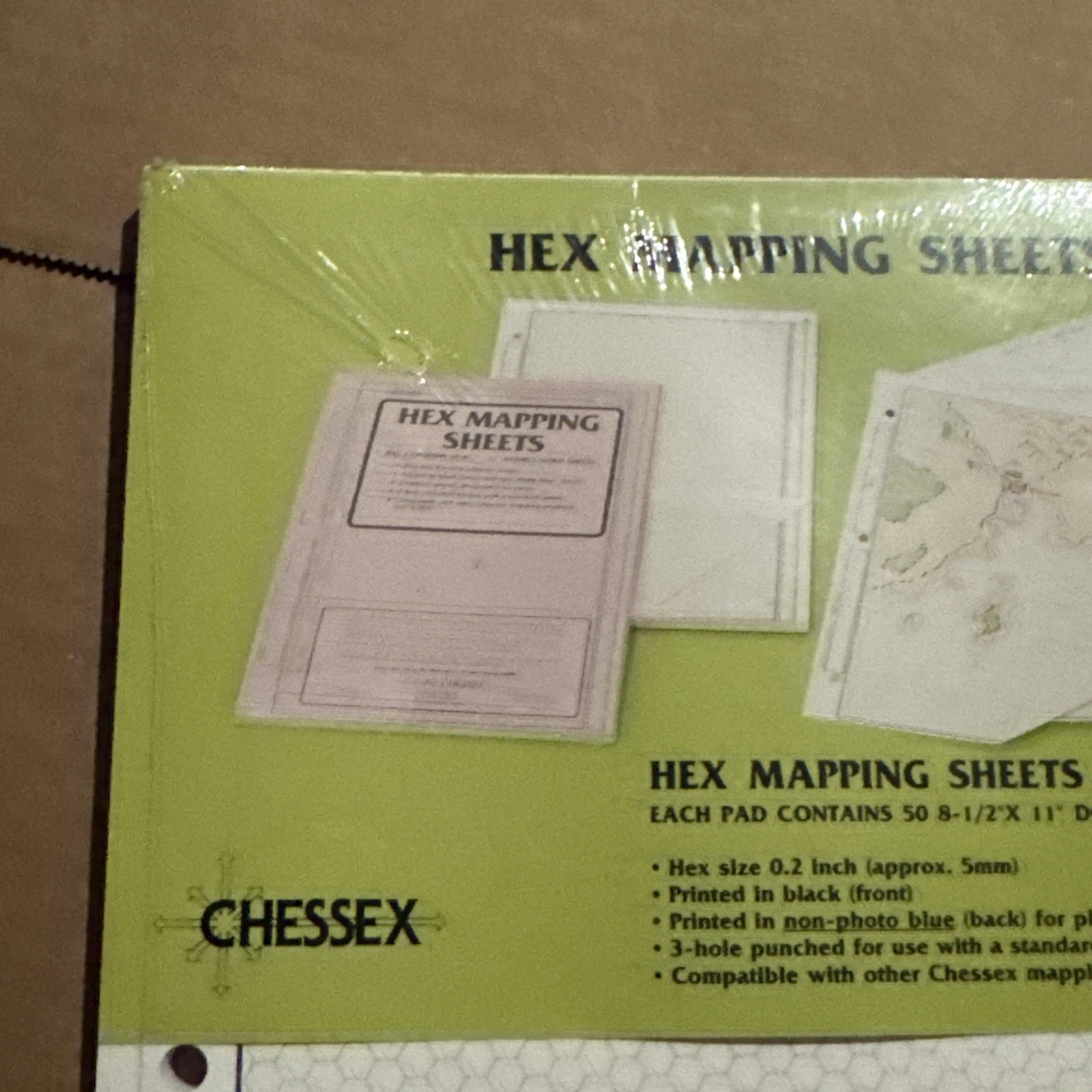 Hex Mapping Sheets (Pad of 50, double-sided, 0.2 inch hexes) Chessex 9302