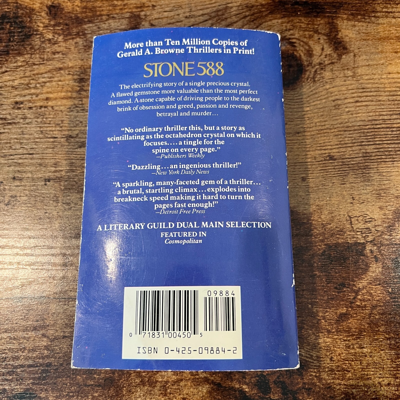 Stone 588 – Mass Market Paperback By Browne, Gerald A – Berkley Edition 1987