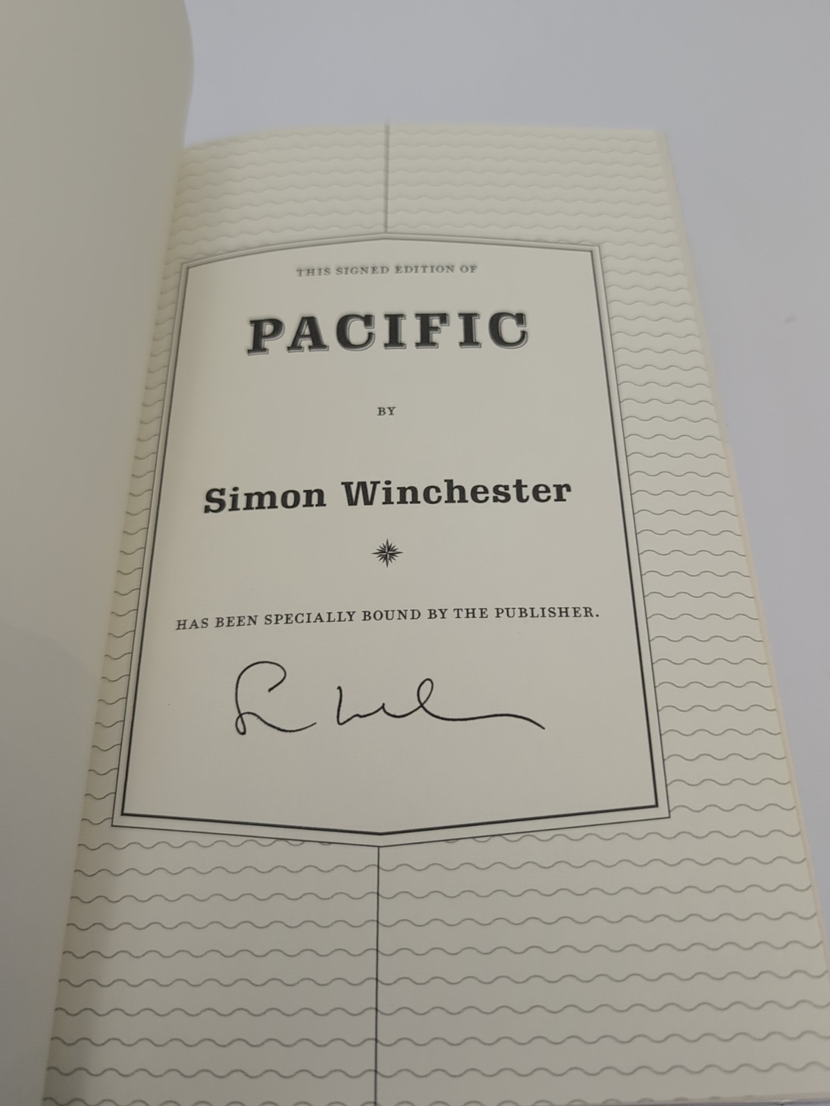 SIGNED Pacific by Simon Winchester 1st Edition First Printing 2015 HCDJ