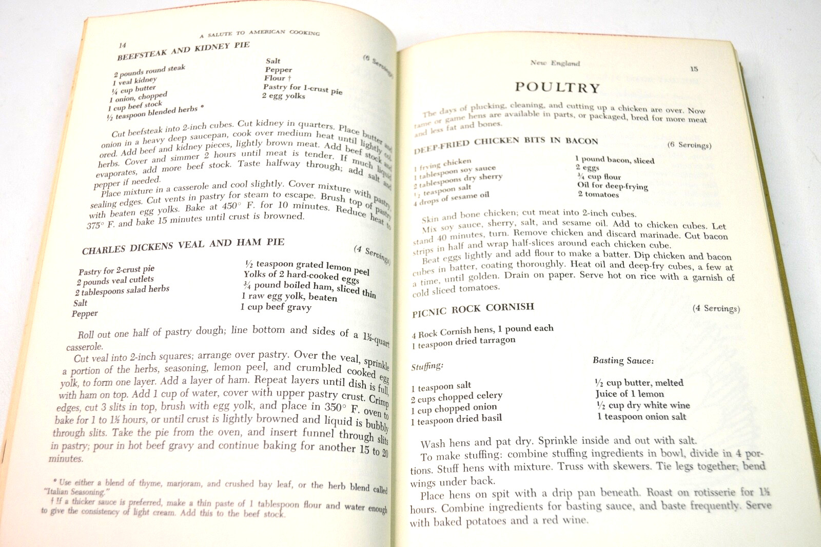 Vtg 1968 HC Cookbook A Salute to American Cooking Longstreet Regional Recipes