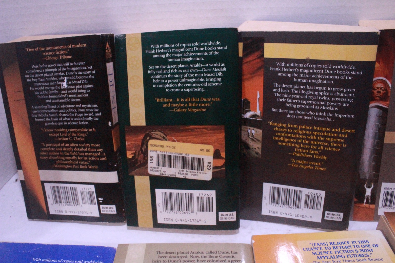 Dune Original Books 1-9 Frank Herbert Ace Paperback Edition Vtg