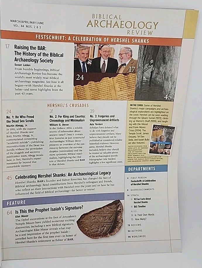 Biblical Archaeology Review March/April/May/June Volume 44 2018 L5