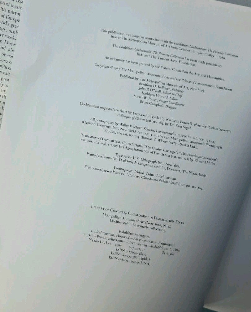 LIECHTENSTEIN: THE PRINCELY COLLECTIONS By Reinhold Baumstark