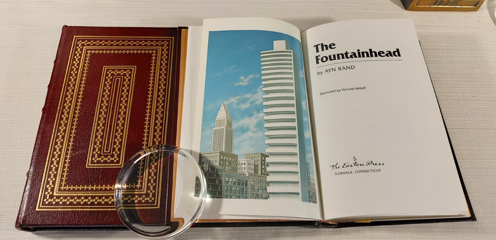 THE FOUNTAINHEAD BY AYN RAND IN TWO VOLUMES THE EASTON PRESS VG/LN