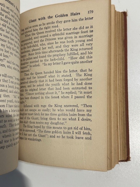 ANTIQUE GRIMM’S FAIRY TALES Copyright 1924 Hardcover Vintage with 21 Tales S16
