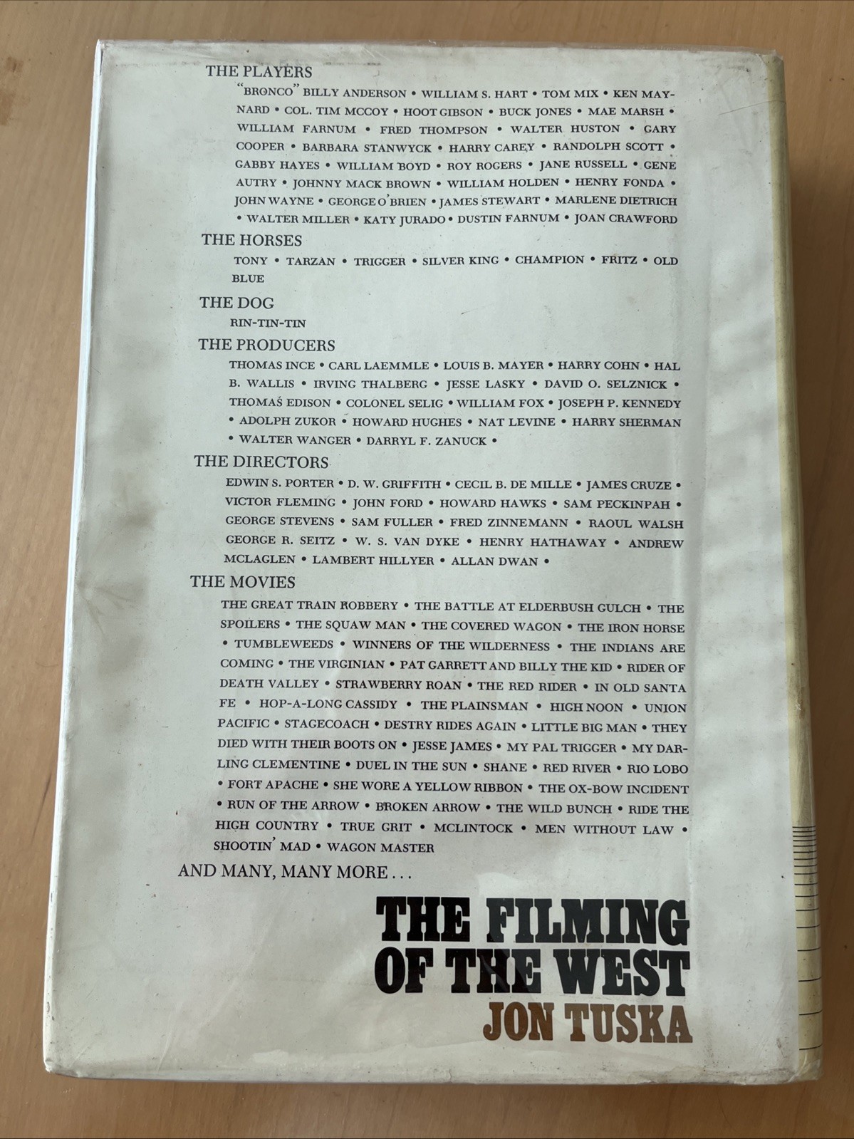 The filming of the West by Jon Tuska 1976 1st Edition Illustrated Dust Jacket