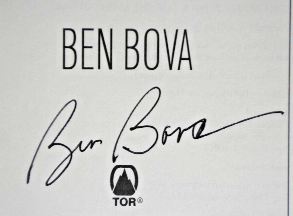 *SIGNED* BEN BOVA high grade 2001 collectible hardcover THE PRECIPICE 349 pages