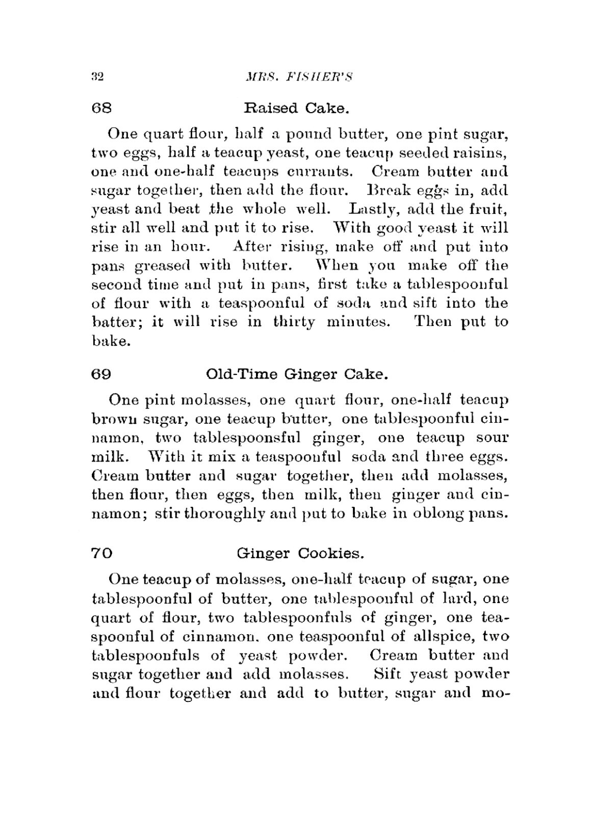 1881 Old Southern Cooking Cook Book Vintage Recipes 72pg