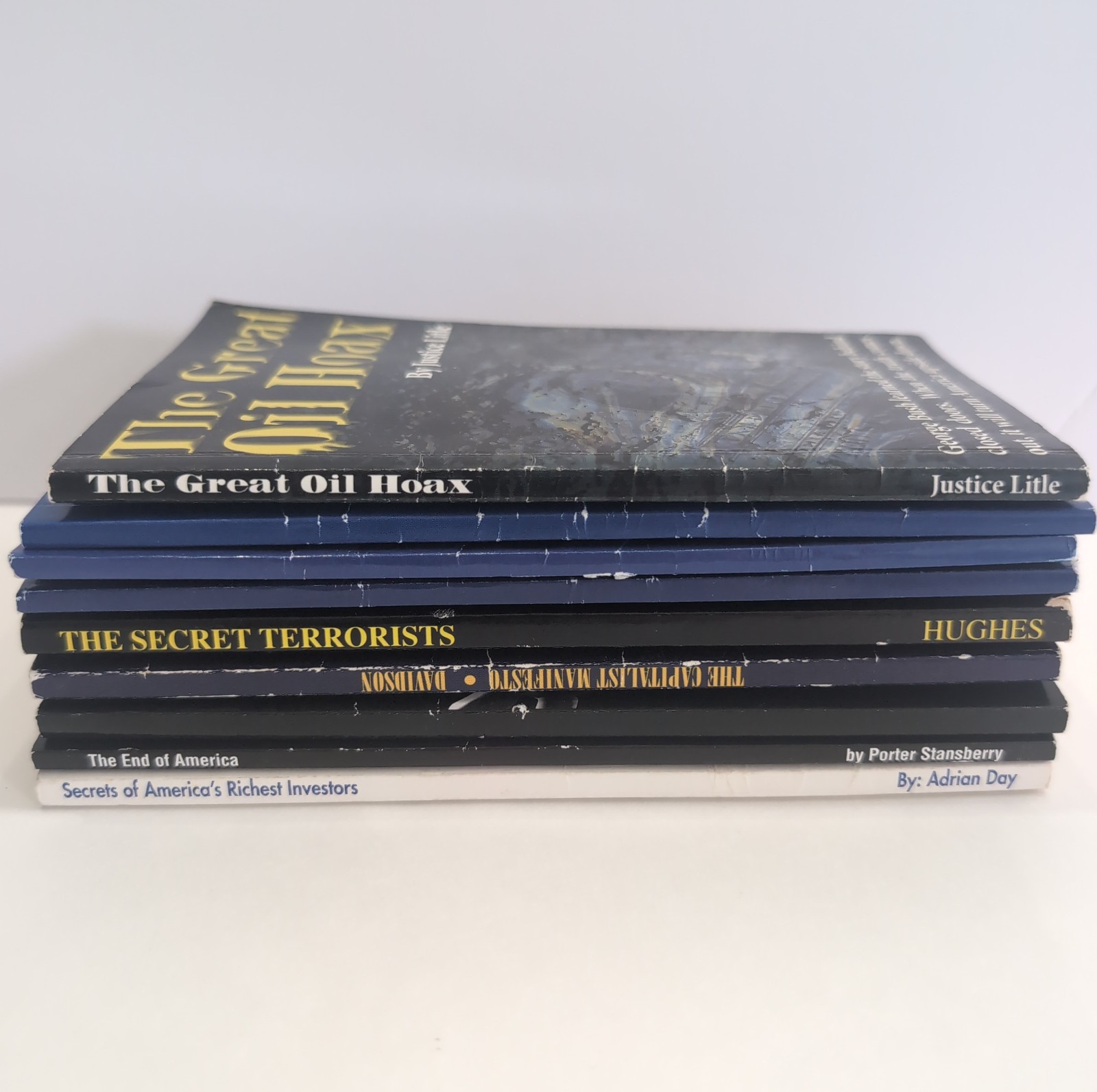 Conspiracy Book Lot Vintage Paperbacks Financial Wall Street Forbidden Cures (9)