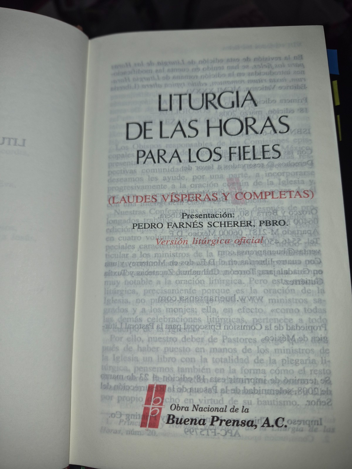 Liturgia de las horas latinoamericana para los fieles 2008 18ed hc vg+