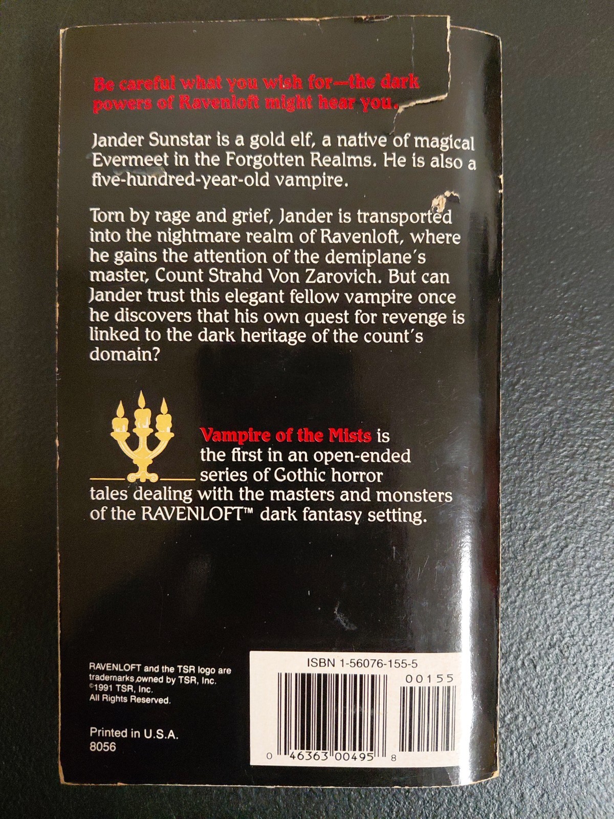 TSR Ravenloft Books ~ Vampire of the Mists ~ Christie Golden Paperback Rare