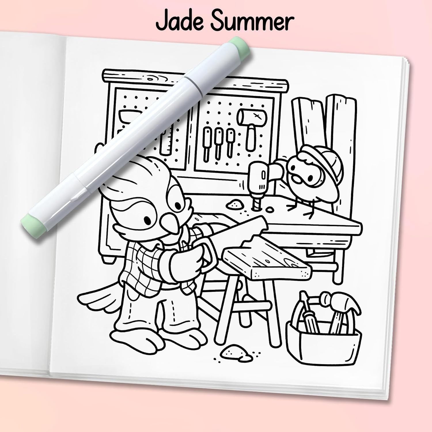 Cozy Jobs: Cute Coloring Book for and Teens with Charming Characters and Easy-t
