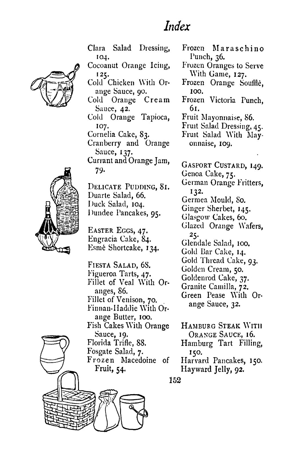 (1909) 365 Orange Recipes Vintage Cook Book 159 Pages