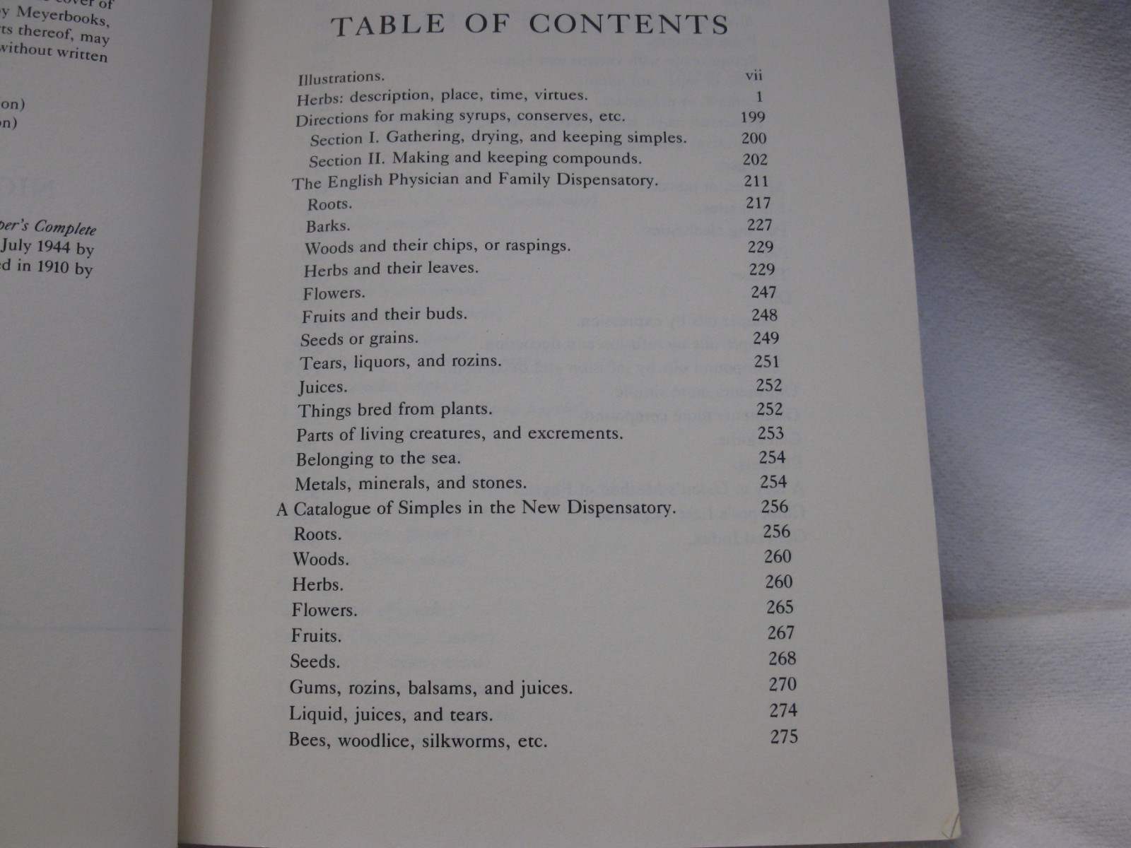 Culpeper’s Complete Herbal and English Physicians Enlarged by Meyer Books