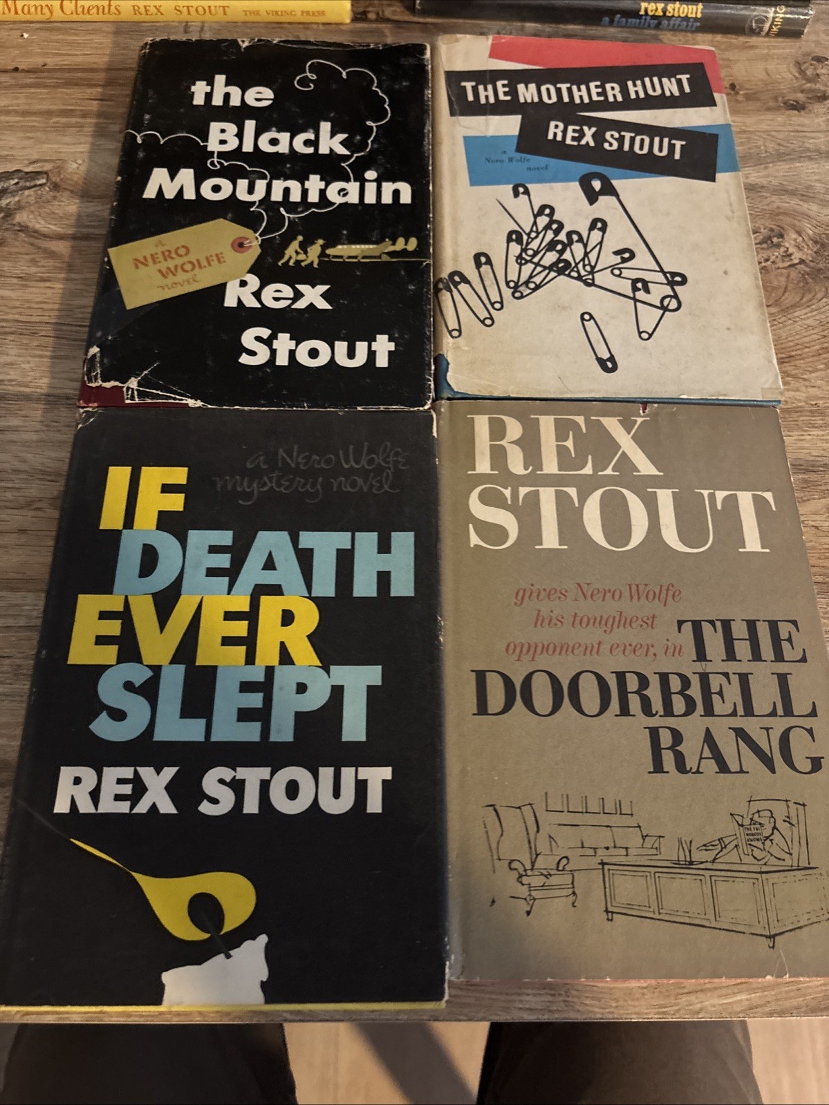 Rex Stout / Nero Wolfe Lot Of 8 Books, HC DJ BCE