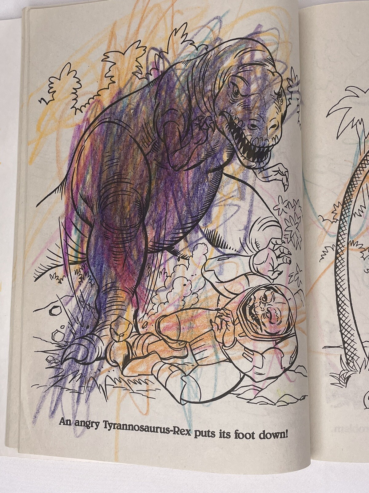1988 Golden Tyco Dino-Riders Harness the Power of Dinosaurs Coloring Book