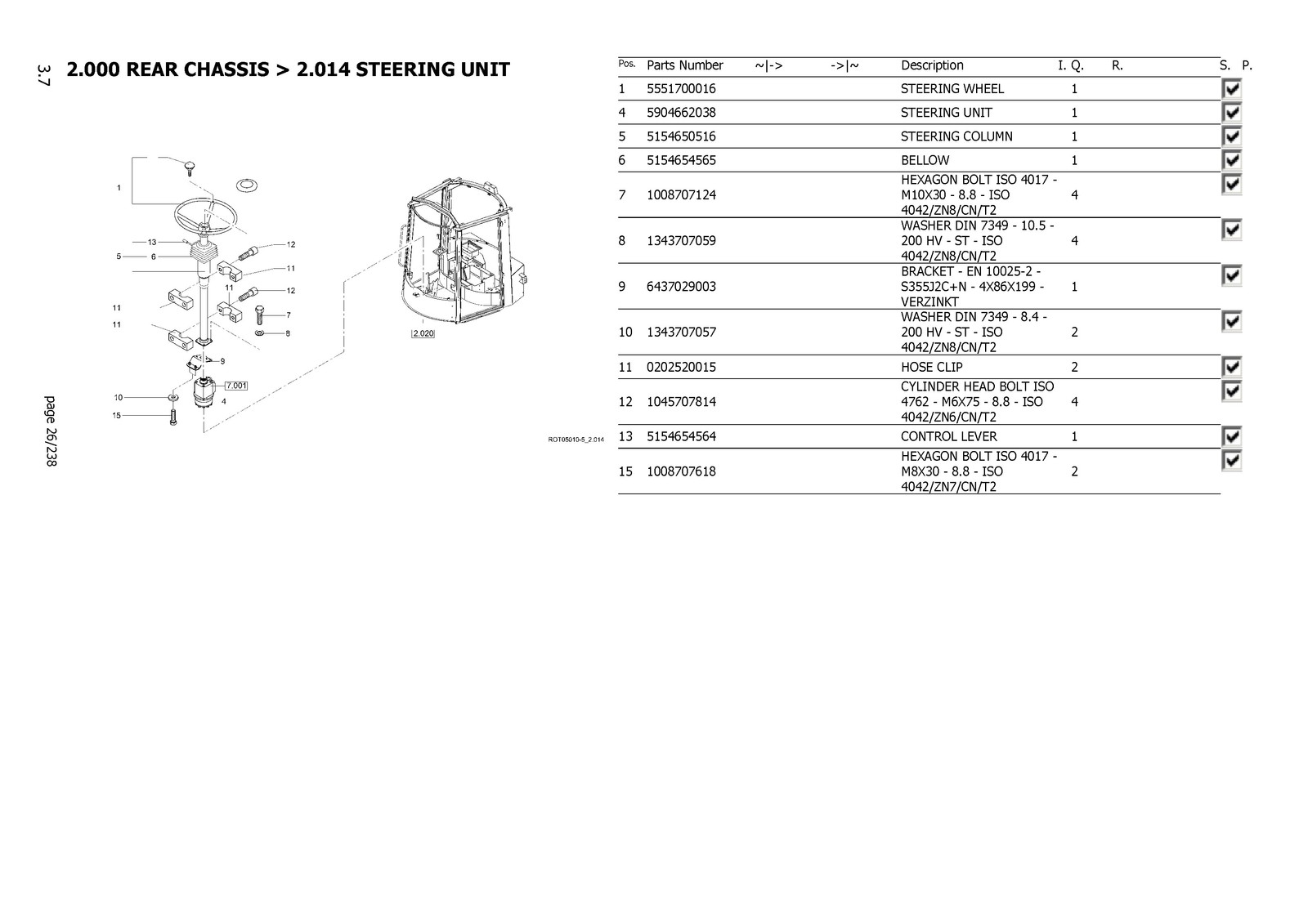 YANMAR V100 Wheel Loader Parts Catalog Manual SN YCG0V10000500103 Up – BINDER