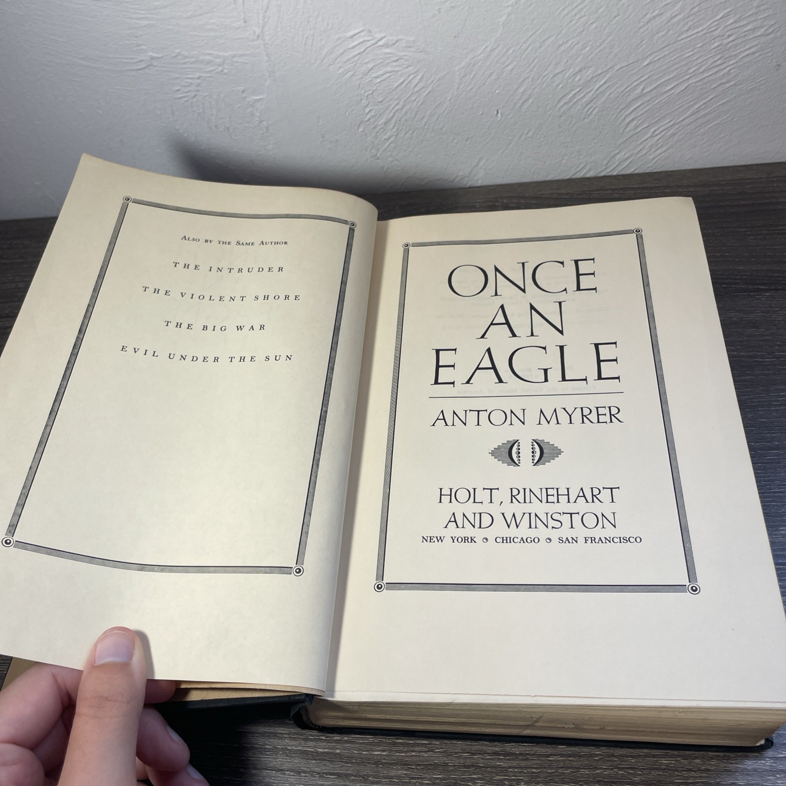 *Read Desc* ONCE AN EAGLE by Anton Myrer (1968) Hardcover First Edition 1st